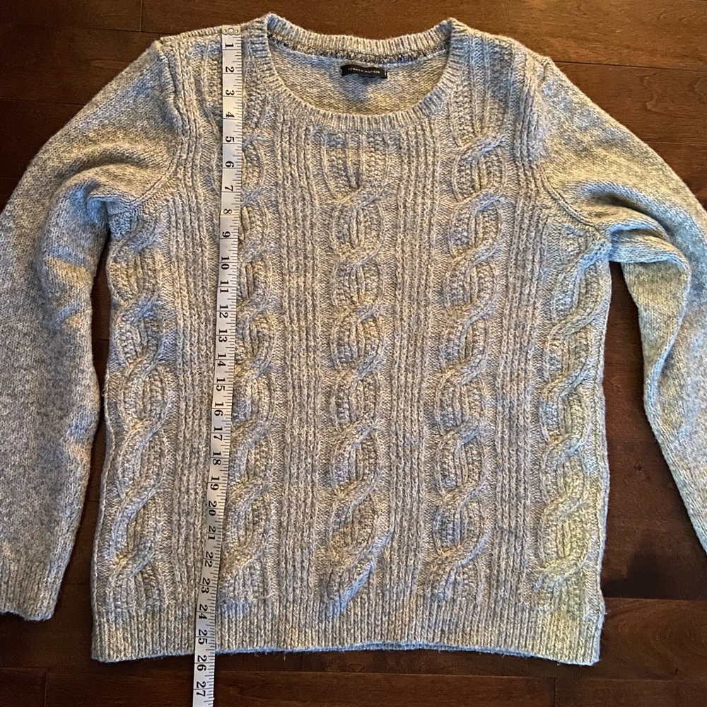 Gray Cable Knit Sweater